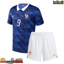 Camisa de Futebol França Marcus Thuram #9 Equipamento Principal Infantil Mundo 2026 Manga Curta (+ Calças curtas)